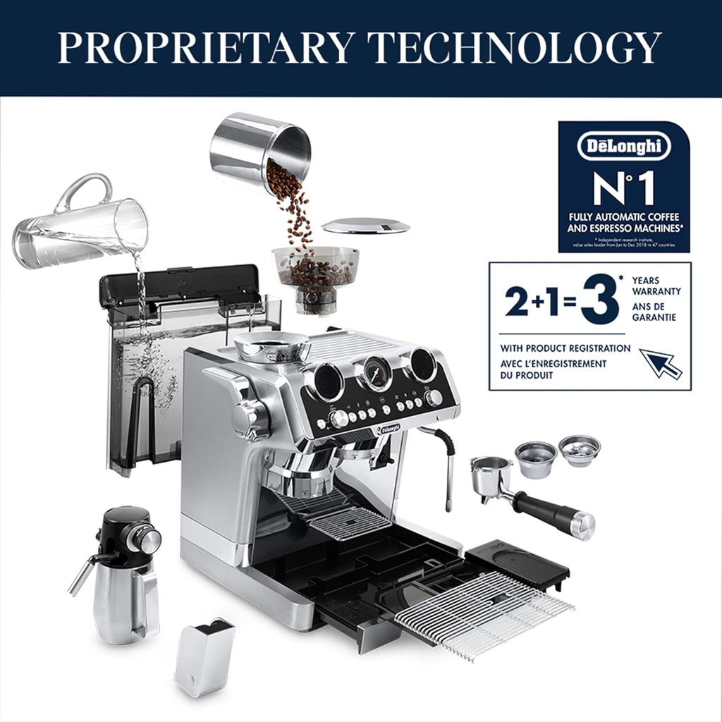De'Longhi EC9665M La Specialista Maestro Espresso Machine, Stainless Steel, Silver,Black