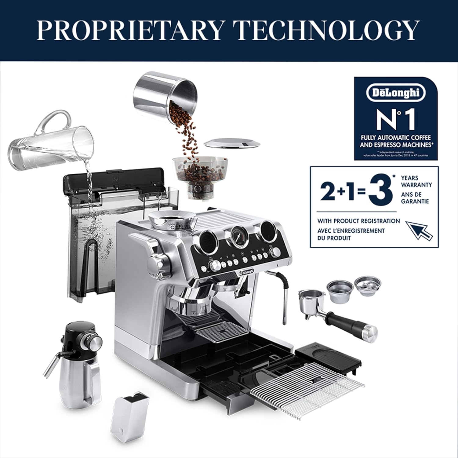De'Longhi EC9665M La Specialista Maestro Espresso Machine, Stainless Steel, Silver,Black